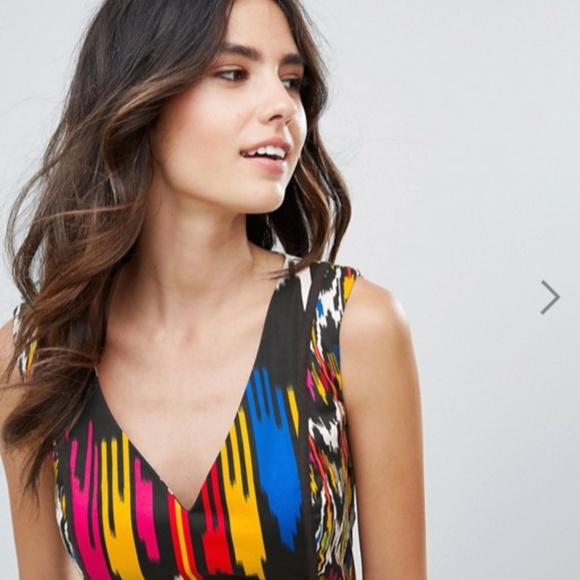 French Connection Dress Matos Stripe V Neck Sleeve - Picture 3 of 5